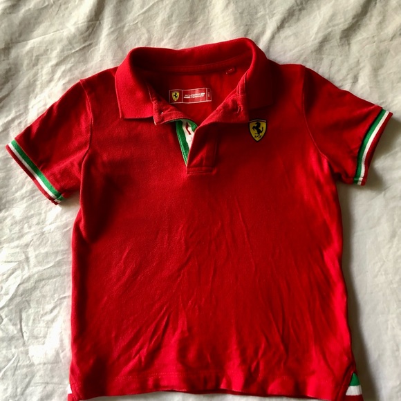 Scuderia Ferrari Youth Red Polo Shirt, size 3-4 - Picture 2 of 4